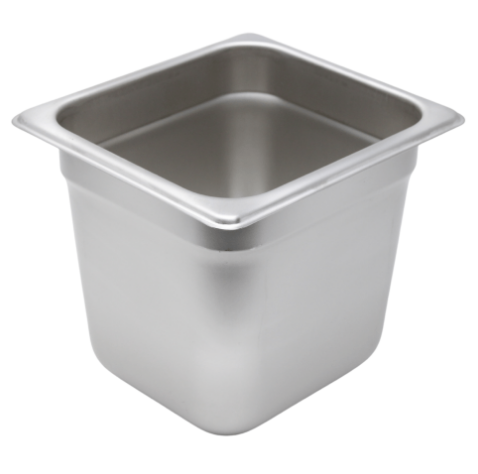 1/6 SS Insert (For Toppings). 6" deep