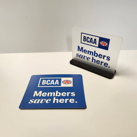 BCAA POS Standing Sign and double-sided Door Decal (BC Only)