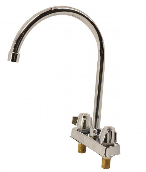 Deck Mounted 4 centers with 6" gooseneck Faucet for hand sink