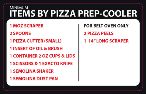 Form - Items By Pizza Prep-Cooler