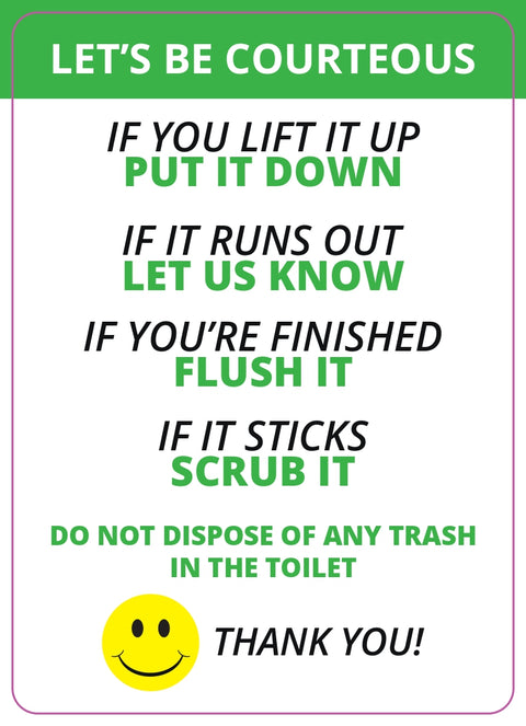 Decal - Toilet sign (5" x 6")