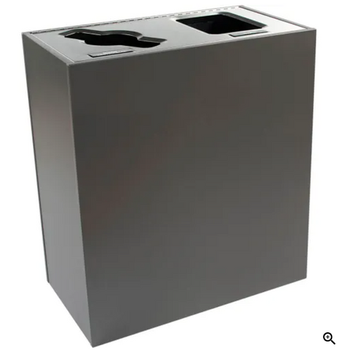 Dual Garbage Container for Customer Area - 30Gal Each Side