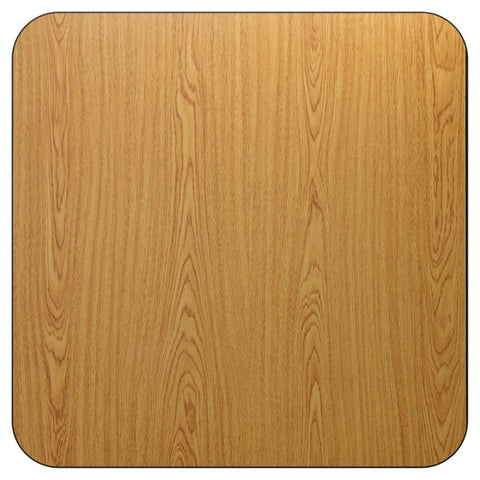 Table Top 24"X24" Laminate 1.5" Thick Square Walnut Light DISCO