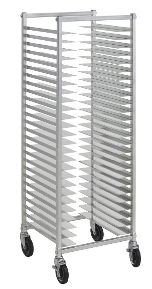 28 Slots Pizza Tray perforated Rack on Wheels (to use for Electric Oven Only)