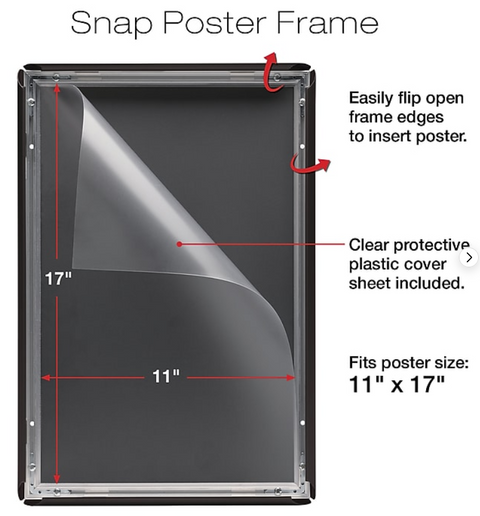 11" x 17" Snap Edge Frame (for the forms)
