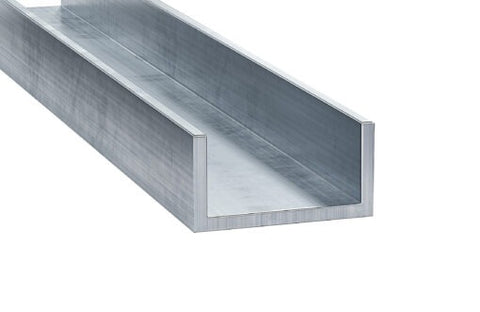 U Channel Aluminium  96"L X 1" x 4"