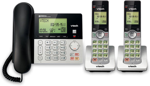 V Tech 2- Cordless Phone System (one set with 2 pieces)