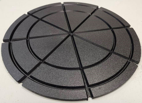 XL/MD Black Pizza Cutting Guide board with Groove For 8 Slices