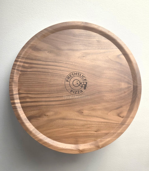 Wooden Tray 17" Round for Warmer Pizza Display